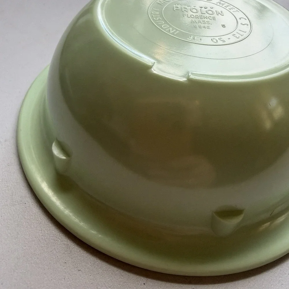 Vintage Prolon Ware Melamine Mint Dessert Fruit Stacking Bowls‎ USA 5.5